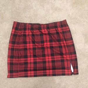 Plaid mini skirt